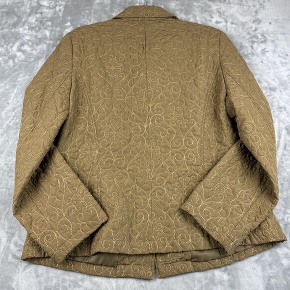 Requirement Quilted Jacket Womans Large Brown Stitched Details Lightweight(0855) - Picture 6 of 9